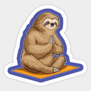 Sloth Fitness Yoga Meditation Sticker